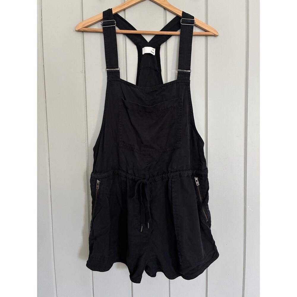 Wilfred Free Aritzia Black Short Overalls M Medium Drawstring Waist